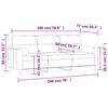 vidaXL Canap&eacute; 3 places et oreillers et coussins Gris clair 180cm Tissu