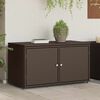 vidaXL Armoire de rangement jardin marron 110x55x60,5cm résine tressée