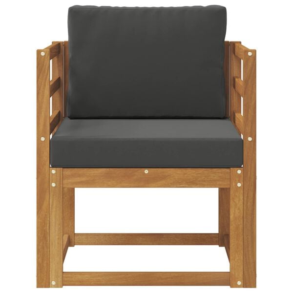 vidaXL Canap&eacute; d&rsquo;ext&eacute;rieur Bois d'acacia massif et polyester Naturel