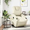 vidaXL Fauteuil inclinable de massage &eacute;lectrique cr&egrave;me similicuir