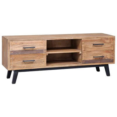 vidaXL Meuble TV 120x30x45 cm Bois de teck solide