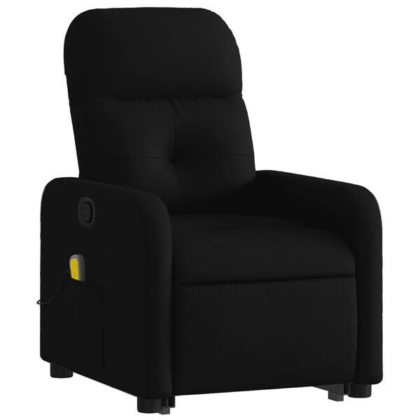 vidaXL Fauteuil inclinable de massage noir tissu