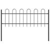 vidaXL Cl&ocirc;ture de jardin 2 pcs Gris 3,4 x 0,6 m Acier rev&ecirc;tu de poudre