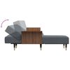 vidaXL Canap&eacute;-lit en forme de L gris 279x140x70 cm velours