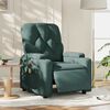 vidaXL Fauteuil inclinable de massage électrique vert foncé tissu