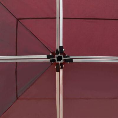 vidaXL Tente de réception pliable avec parois Aluminium 6x3 m Bordeaux