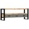 vidaXL Meuble TV 130x30x50 cm Bois massif de manguier