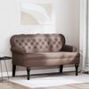 vidaXL Banc Chesterfield Marron 119.5 x 64.5 x 75 cm Cuir synth&eacute;tique