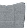 vidaXL Chaise à bascule avec tabouret Gris clair Tissu