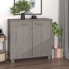 vidaXL Buffet HAMAR Gris clair 85x35x80 cm Bois massif de pin