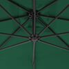 vidaXL Parasol de jardin en porte-à-feux avec mât en acier 300 cm Vert