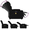 vidaXL Fauteuil inclinable de massage noir tissu