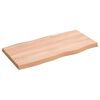 vidaXL Dessus de table bois massif trait&eacute; bordure assortie
