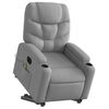 vidaXL Fauteuil inclinable de massage électrique gris clair tissu