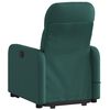 vidaXL Fauteuil inclinable de massage électrique vert foncé tissu