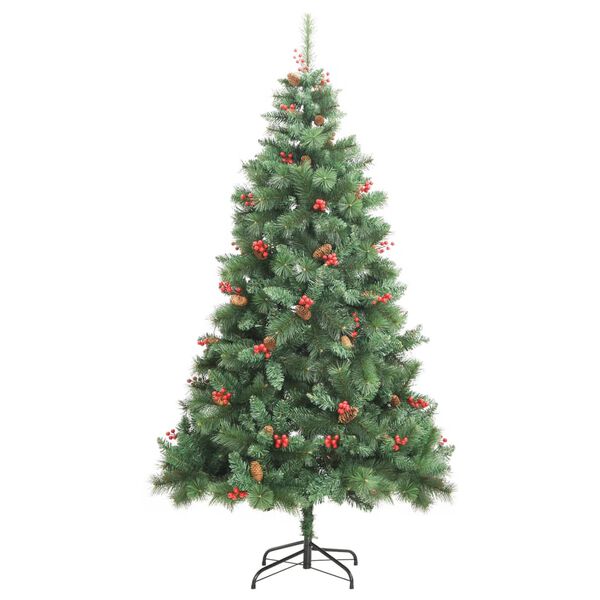 vidaXL Sapin de No&euml;l artificiel avec pommes de pin et baies 240 cm