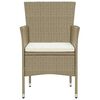 vidaXL Ensemble &agrave; manger de jardin 3 pcs Beige