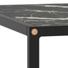 vidaXL Table basse Noir avec verre marbre noir 60x60x35 cm