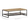 vidaXL Table basse 110x60x35 cm Bois de récupération massif