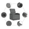 vidaXL Fauteuil inclinable gris fonc&eacute; tissu