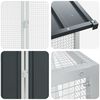 vidaXL Cage pour oiseaux avec stockage Anthracite 416,5 x 103 x 142 cm