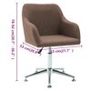 vidaXL Chaises pivotantes à manger lot de 2 marron tissu
