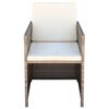 vidaXL Chaises de jardin lot de 2 avec coussins R&eacute;sine tress&eacute;e Beige