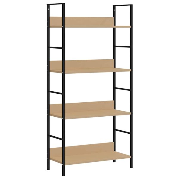 vidaXL Biblioth&egrave;que &agrave; 4 niveaux ch&ecirc;ne 60x27,6x124,5 cm bois ing&eacute;nierie