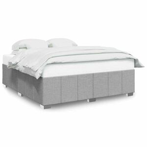 vidaXL Cadre de lit sans matelas gris clair tissu