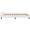 vidaXL Cadre de lit sans matelas blanc similicuir