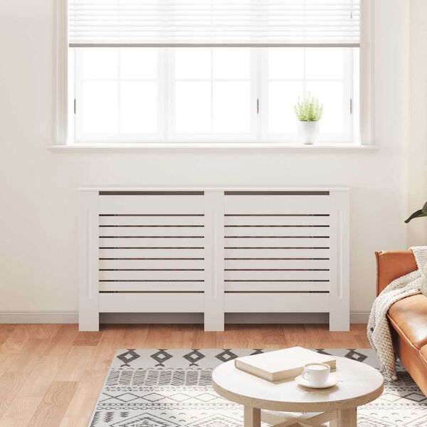 vidaXL Cache-radiateur Blanc 152x19x81,5 cm MDF