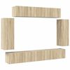 vidaXL Ensemble de meuble TV 6 pcs Ch&ecirc;ne sonoma Bois d'ing&eacute;nierie