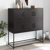 vidaXL Buffet noir 100,5x39x107 cm acier