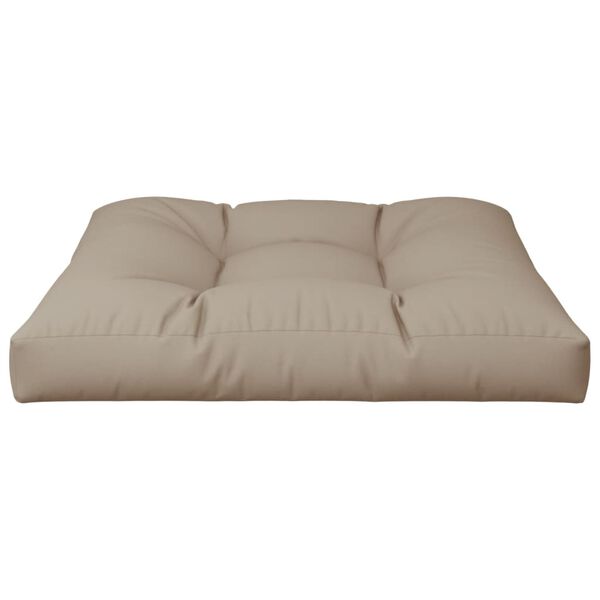 vidaXL Coussin de palette taupe 70x70x12 cm tissu