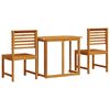 vidaXL Ensemble bistro de jardin 3 pcs Marron Bois d'Acacia Massif