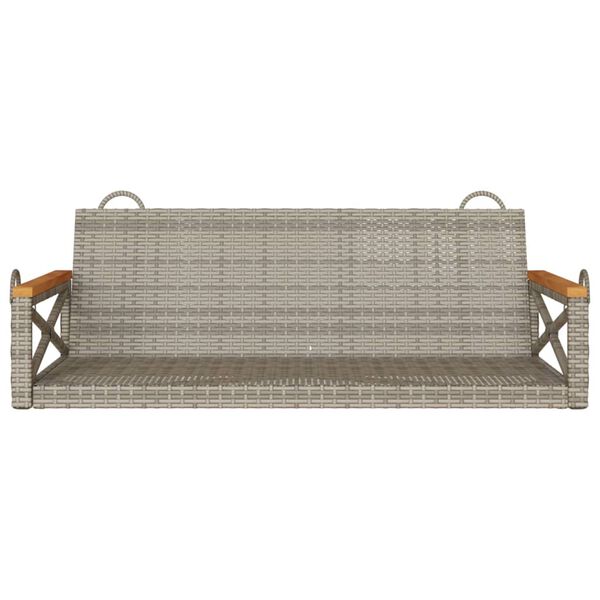 vidaXL Balancelle gris 109x62x40 cm r&eacute;sine tress&eacute;e