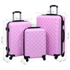 vidaXL Ensemble de valises rigides 3 pcs Rose ABS