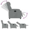 vidaXL Fauteuil inclinable &eacute;lectrique gris clair tissu