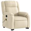 vidaXL Fauteuil inclinable de massage crème tissu