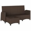 vidaXL Canap&eacute; de jardin inclinable coussins forme L marron polyrotin