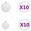 vidaXL Sapin de No&euml;l artificiel Nordmann avec LED et boules Vert 210cm