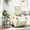 vidaXL Fauteuil inclinable cr&egrave;me similicuir