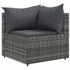 vidaXL Salon de jardin 6 pcs avec coussins Gris R&eacute;sine tress&eacute;e