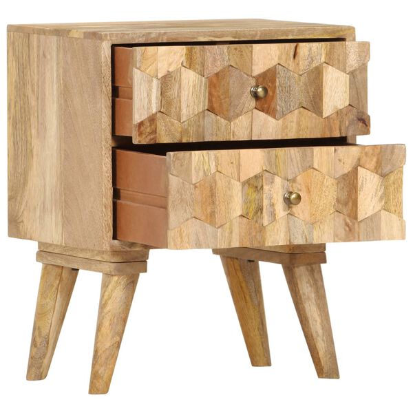 vidaXL Table de chevet 40x30x50 cm Bois de manguier massif