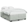 vidaXL Cadre de lit sans matelas gris clair velours
