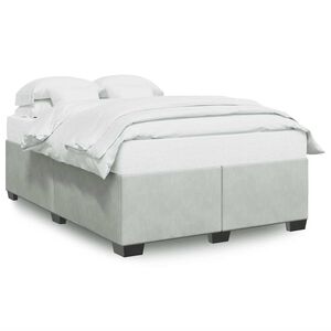 vidaXL Cadre de lit sans matelas gris clair velours