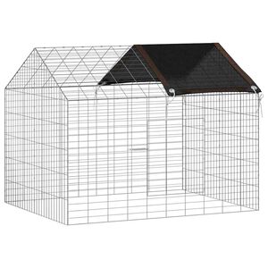 vidaXL Cage pour lapins Argent 400 x 78 x 78 cm Acier galvanis&eacute;