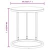 vidaXL Table d'appoint Doré et transparent 45 cm Verre trempé
