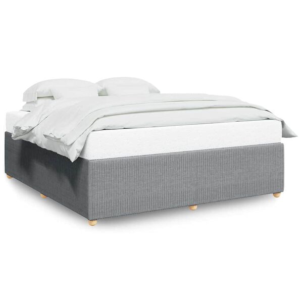 vidaXL Cadre de lit sans matelas gris clair tissu