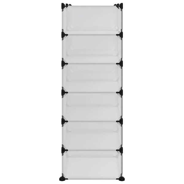 vidaXL &Eacute;tag&egrave;re &agrave; chaussures Transparent 94,5x36,5x106 cm PP